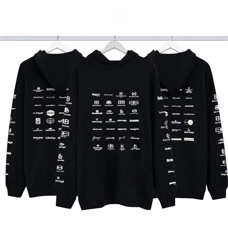 Trend classic ba64687iaga cặp đôi thời trang áo khoác có mũ trùm đầu hoa văn cổ điển hoodies áo khoác thường cộng với kích thước unisex