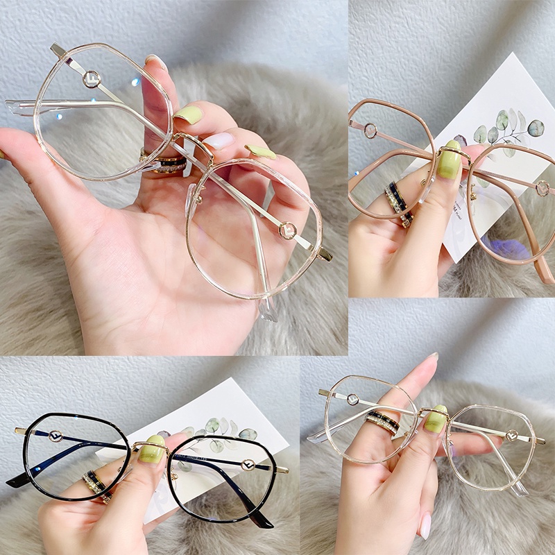Mắt Kính Gọng Oval Chống Ánh Sáng Xanh Thời Trang Cho Nữ