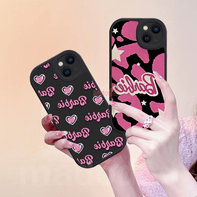 Cute Casing Samsung Galaxy A12 A13 A23 A73 A72 A53 A33 A52 A52S A11 A31 A70 A20 A30 A10S M11 M12 A22 LTE M22 M23 M32 M31 A32 A50 A50S A30S A03S A02S A21S A51 A71 4G 5G ins Oval Fine Hole Princess Barbie Series Pink compassion Tpu Soft Phone Case XPN 75