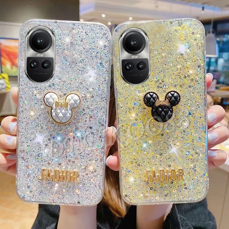 Ốp Điện Thoại tpu Mềm Trang Trí Kim Tuyến Hình Gấu Cho oppo reno 10 pro plus 10pro 10pro + a78 a58 4g 5g reno10 pro 2023