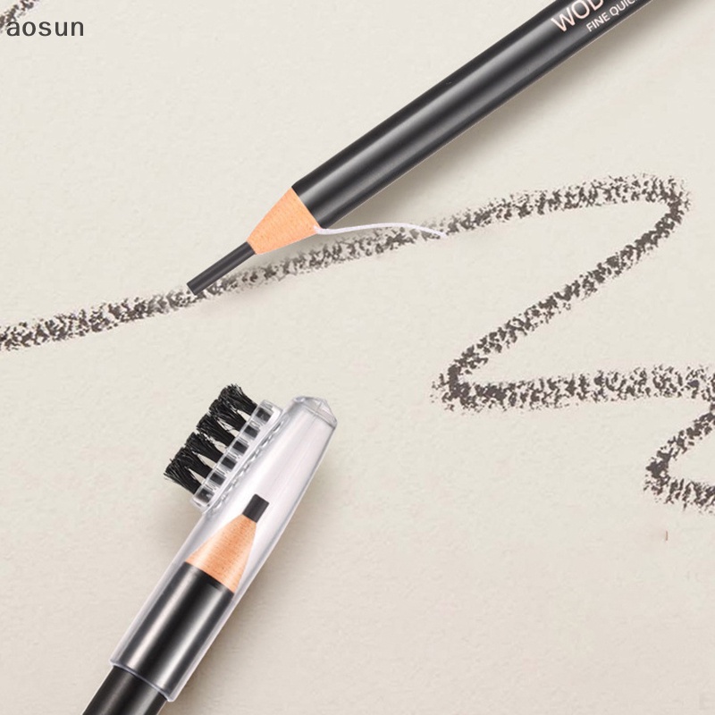 Aosun 1 pcs chì kẻ mày chống thấm mồ hôi chống thấm nước ultra-thin eyebrow pen for women beauty cosmetic eyebrow pencil cosmetics tool en