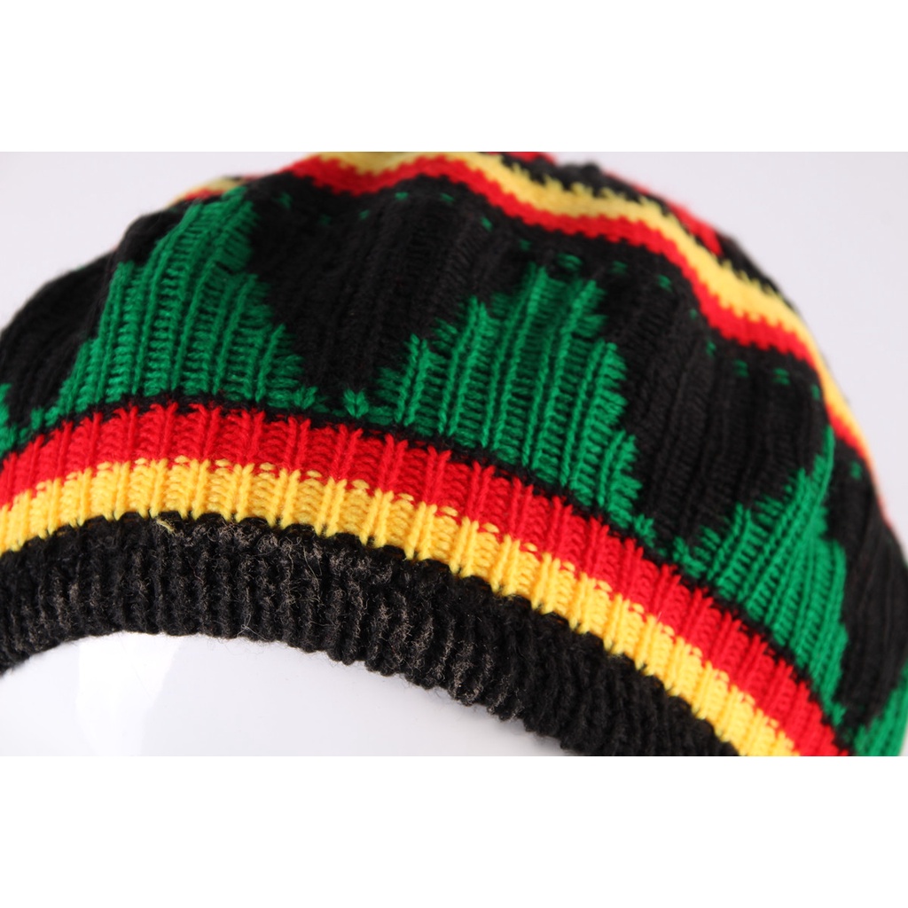 Mũ bảo hiểm giả mũ nồi đan len jamaica mũ