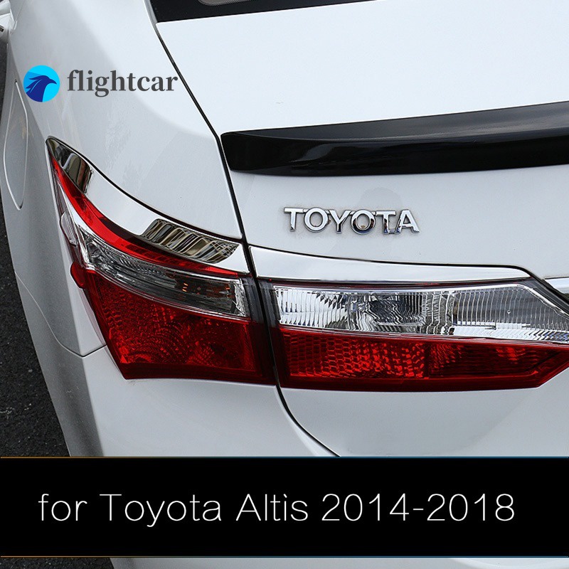 Flightcar 4 cái cho toyota corolla altis 2014-2018 thân xe đèn hậu khung tạo kiểu vỏ chrome trang trí 2015 2016 2017