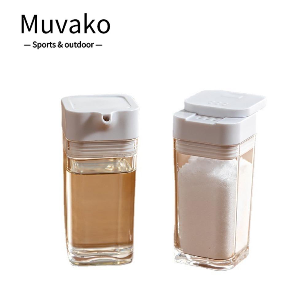 Muvako Loại đẩy chai gia vị dụng cụ nhà bếp gia vị có thể gia vị bbq chai đựng gia vị hũ muối tiêu