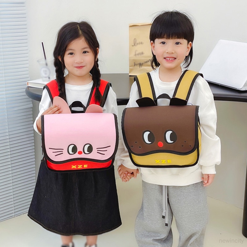 Korean kids girls boys kindergarten cartoon ultra-light backpack school bag