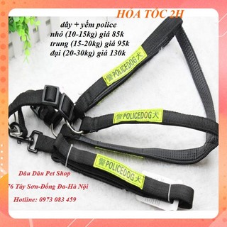 [ Bán sỉ ] DÂY XÍCH CHÓ dây yếm police dây dắt chó