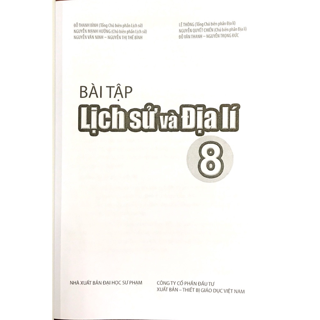 Sách Bài Tập Lịch Sử Và Địa Lí 8