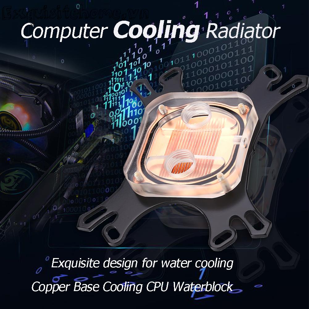 Cpu water block water cooler tản nhiệt làm mát máy tính cho intel amd + vít