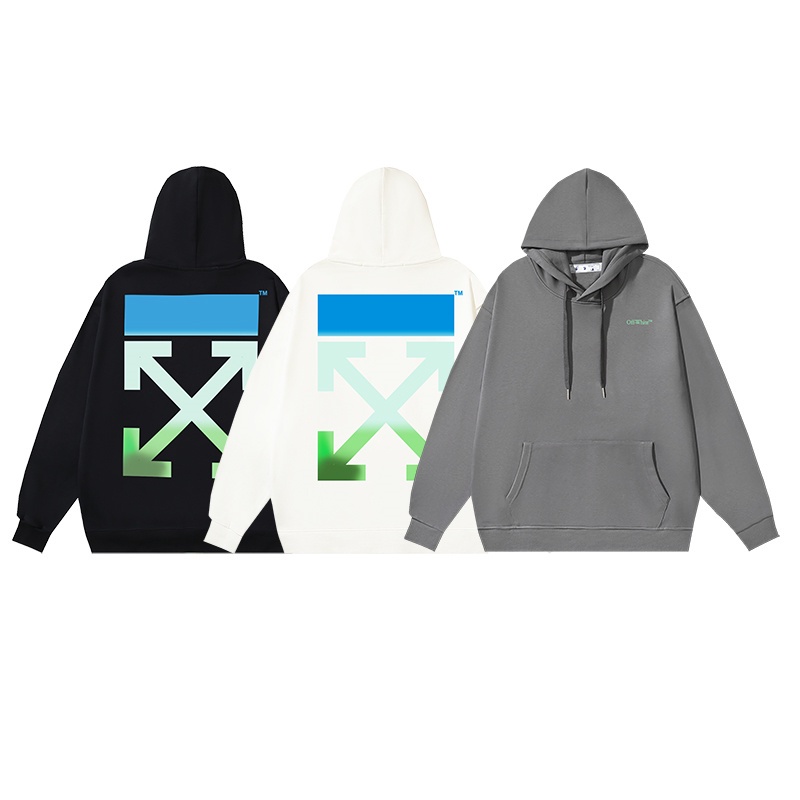 Xu hướng đường phố cổ điển of666f cặp đôi thời trang hoodies vòng mũi tên có mũ trùm đầu áo khoác nỉ dài tay áo chui đầu unisex plus size unisex