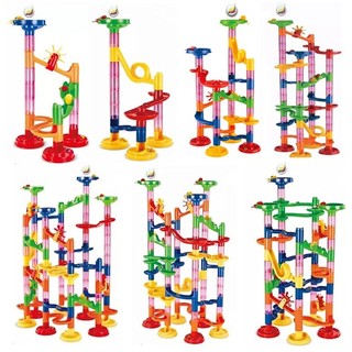Lin marble run building blocks 3d marbles slide track toys diy creative assembled maze toys for kids quà tặng