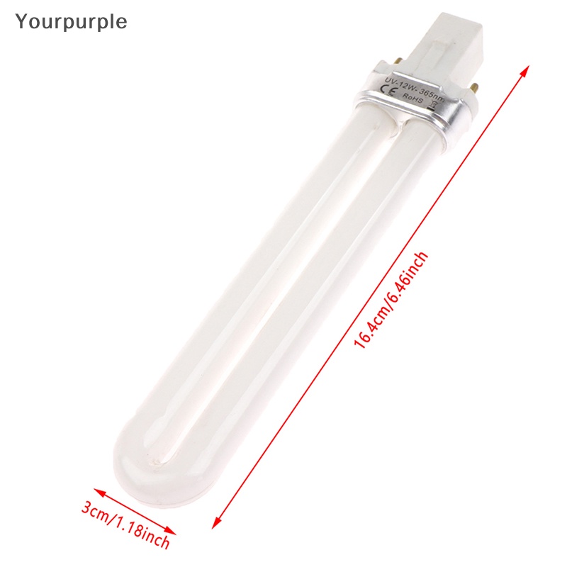 Yourpurple 9W/12W u-hình dạng UV ánh sáng bóng đèn ống cho Led Gel Máy Nail Art chữa đèn máy sấy VN