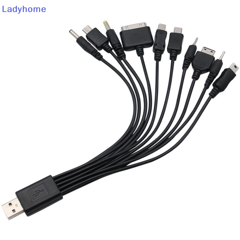 Lady multi pin cable charger usb adapter cable dây dữ liệu 10 in 1 usb data transfer cable universal vn