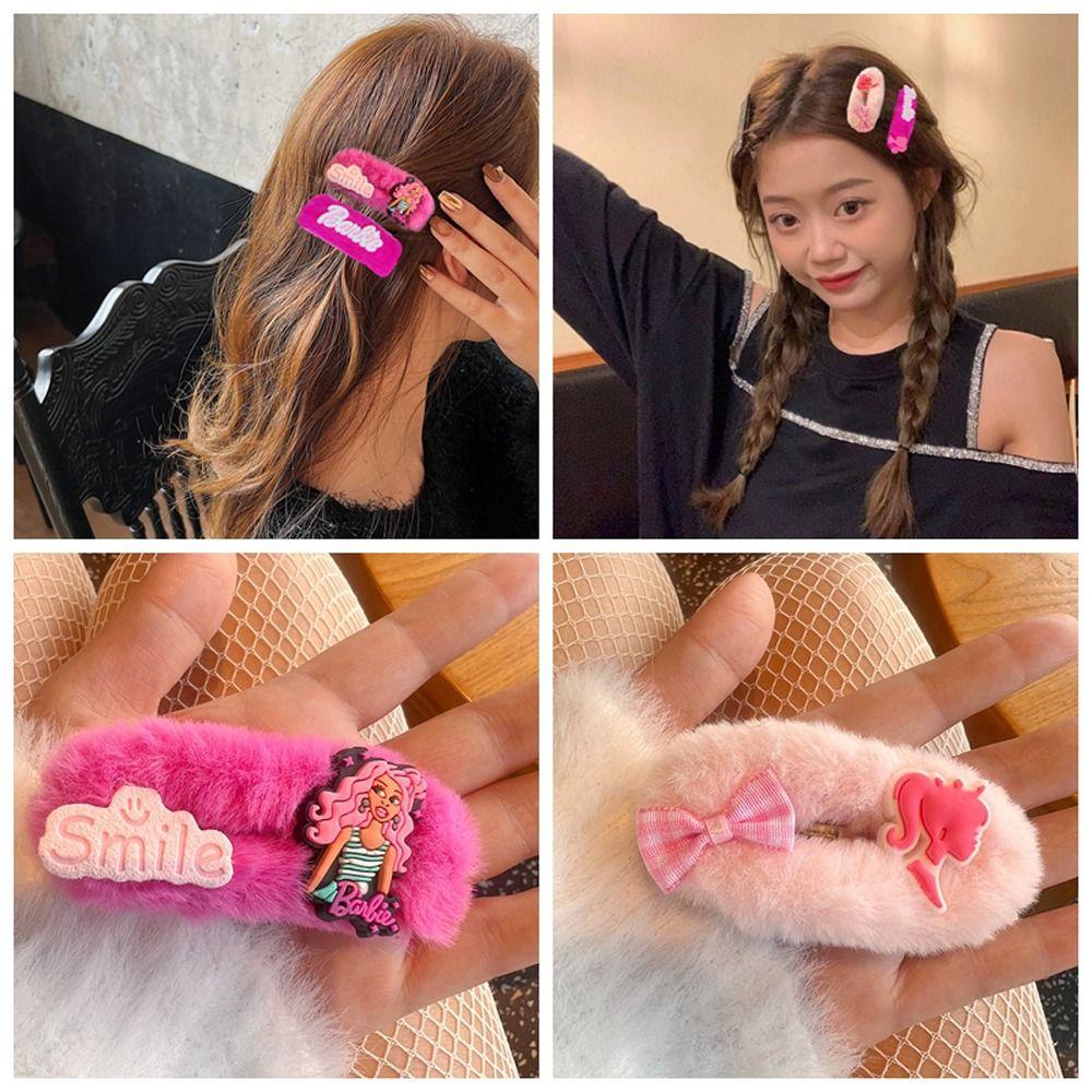 Somedayzl Kẹp bb, Kẹp Chữ barbie, anime kawaii Màu Hồng Phong Cách ins Dành Cho Nữ / Trẻ Em