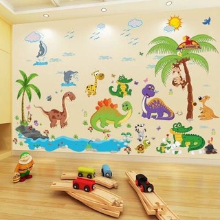Decal trang trí khủng long cho bé yêu
