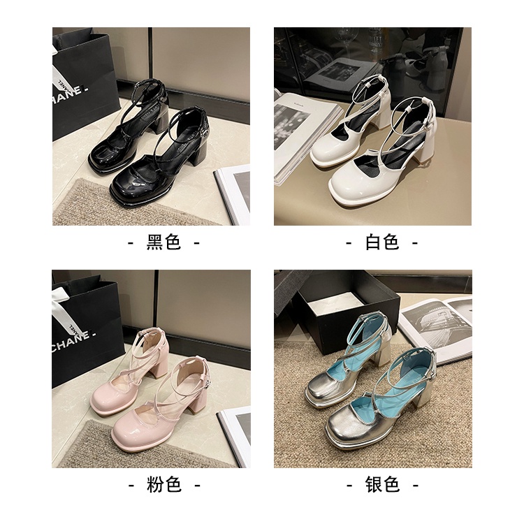 Giày Cao Gót Da Bóng Phong Cách Lolita Thời Trang Mùa Hè 2023