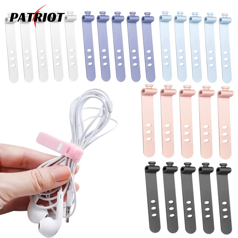 Bộ tổ chức cáp silicon dây đeo điện thoại có thể tái sử dụng dây dữ liệu cáp winder dây tai nghe dây lưu trữ dây buộc dây sạc kẹp
