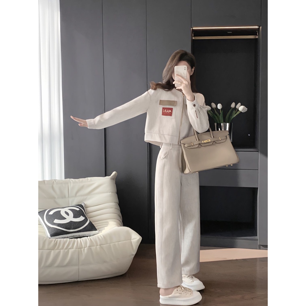 Bộ Đồ Thể Thao Hai Mảnh Áo Tay Dài Thời Trang Mùa Thu 2023 Dành Cho Nữ