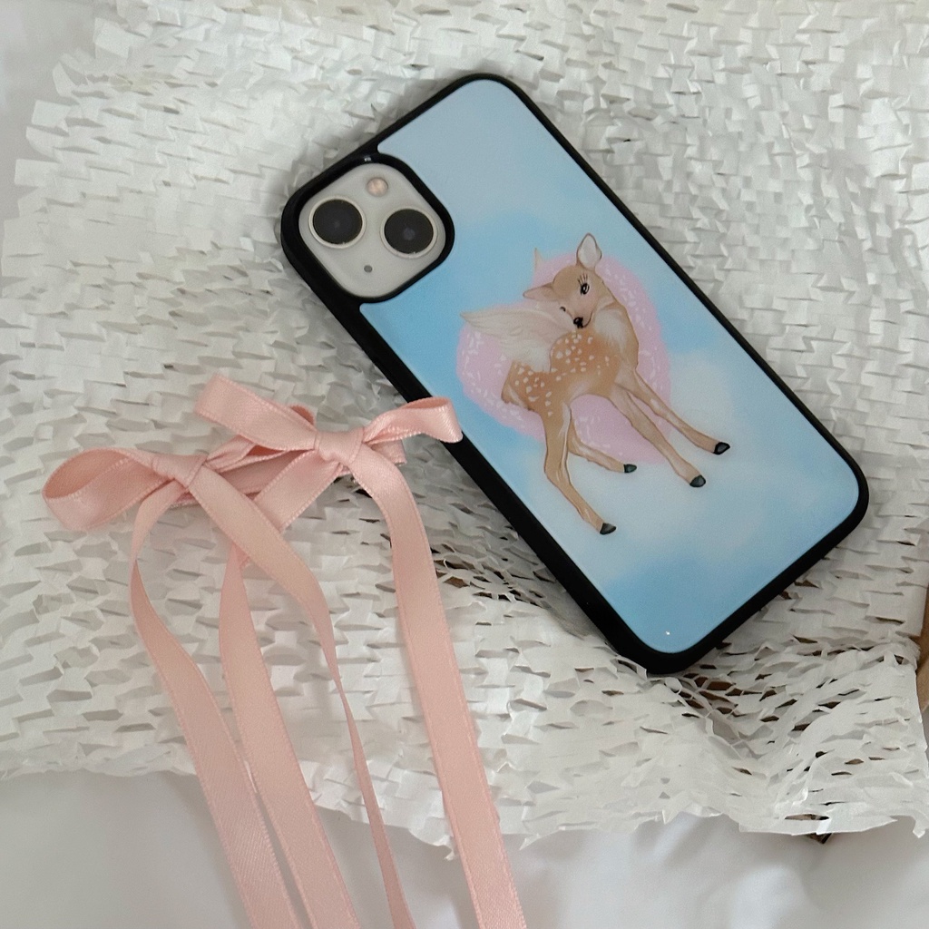 Bao Da Điện Thoại Họa Tiết Hươu Cho Iphone 15pro / 13pro / 14promax / 13promax / 12 / 11 / xsmax / xr Ốp