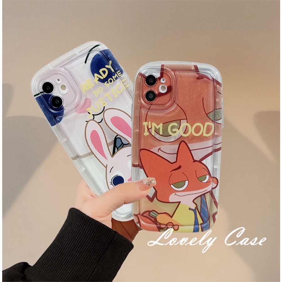 Tương thích với iphone14 13 12 11 pro max 8 7 6 6s plus x xr xs max se 2020 vỏ xà phòng phim hoạt hình dễ thương thỏ và cáo bìa mềm