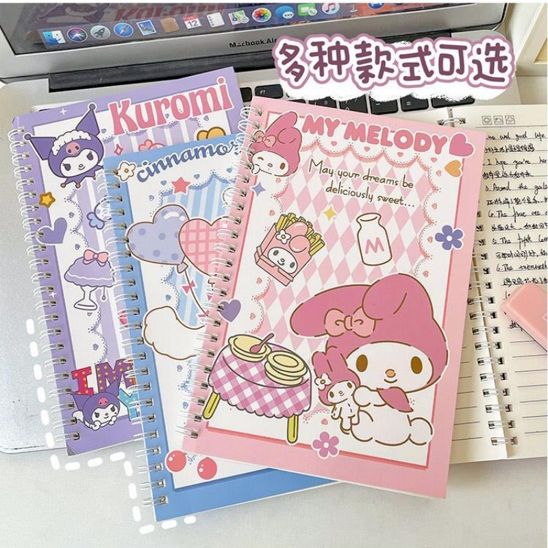 Sanrio hello kitty notebook kawaii my melody kuromi a5 coil book workbook cartoon student notebook đồ dùng học tập quà tặng kỳ nghỉ