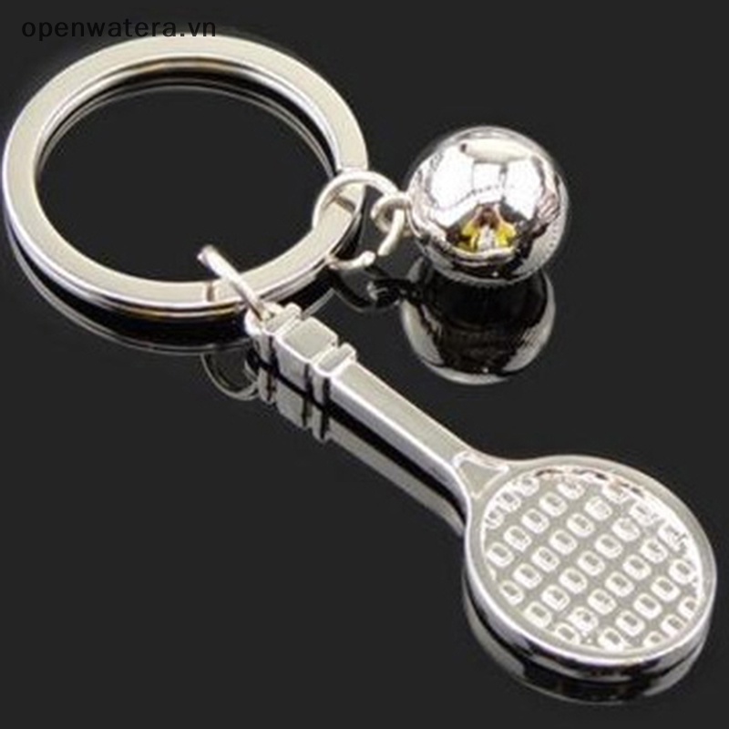 Móc khóa cầu lông kim loại mô phỏng mặt dây chuyền cầu lông 3d gymnasium sport pendant vn