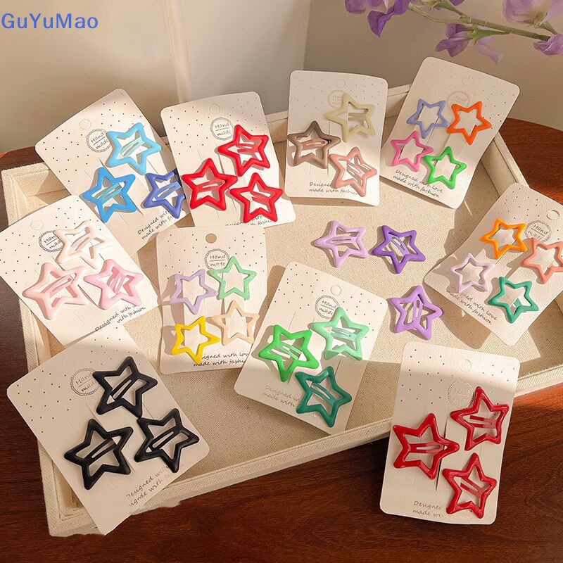 3/4 cái đầy màu sắc ngôi sao bb kẹp tóc phụ nữ grils dễ thương kim loại ngôi sao kẹp tóc bên barrettes kẹp tóc mũ nón phụ kiện tóc prta