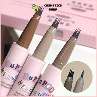 Bút kẻ mày gẩy sợi 3D con mèo FLORTTE nét mảnh tự nhiên Super Beauty FLOR12