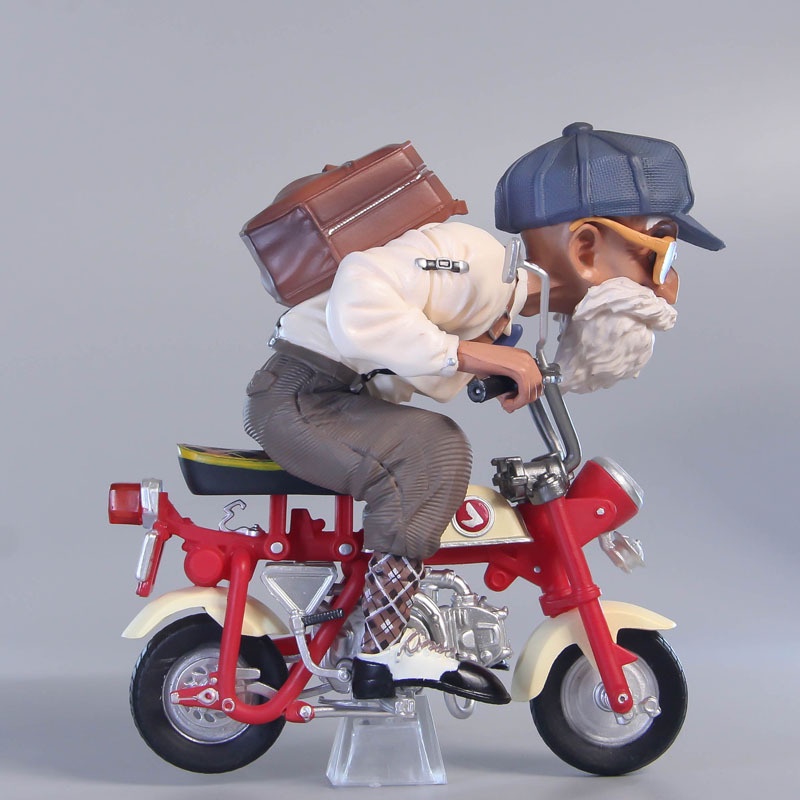 New dragon ball son goku figure master roshi kid goku kame sennin with motorcycle pvc action figures bộ sưu tập đồ chơi mô hình