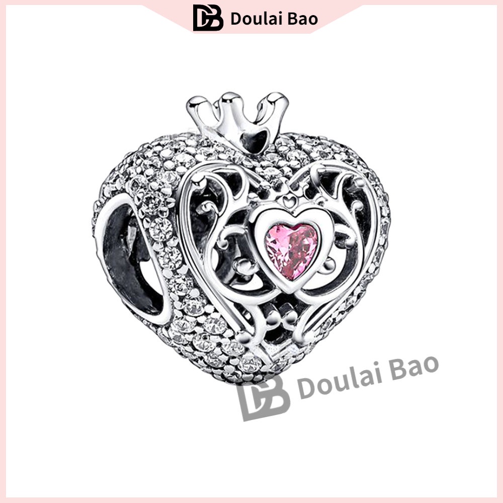 Pandora pink series diy sweet beaded bracelet bracelet bracelet ring hạt ngày lễ tình nhân món quà tình yêu