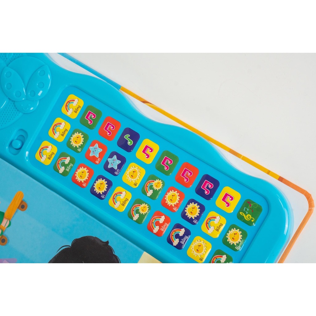 Sách Âm Thanh Bé Học Nói - Có Đọc Thơ Và Bài Hát - 30 nút - Đinh Tị