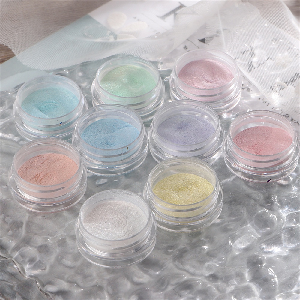 Aurora Nail Glitter Powder Bột sắc tố Ngọc trai trắng long lanh Nghệ thuật làm móng bột long lanh Trang trí móng tay bằng bột lấp lánh