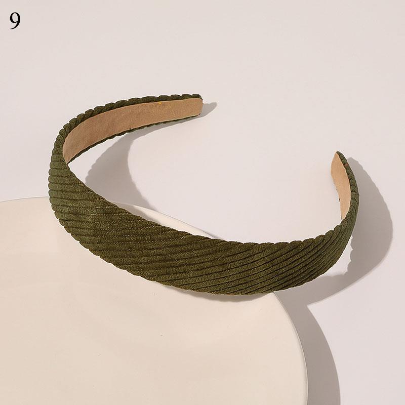 Băng Đô Cài Tóc Vải Nhung Kẻ Sọc Caro Màu Trơn Phong Cách Cổ Điển Thời Trang Cho Nữ Màu Sắc