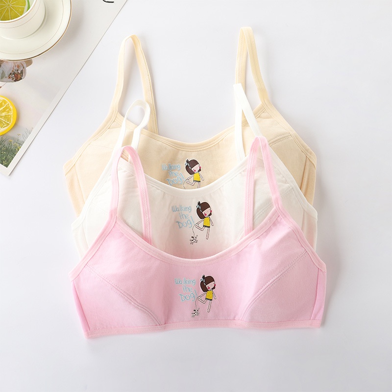 Áo lót vải cotton Không Tay Dễ Thương Xinh Xắn Dành Cho Bé Gái 9-12 - 16 Tuổi