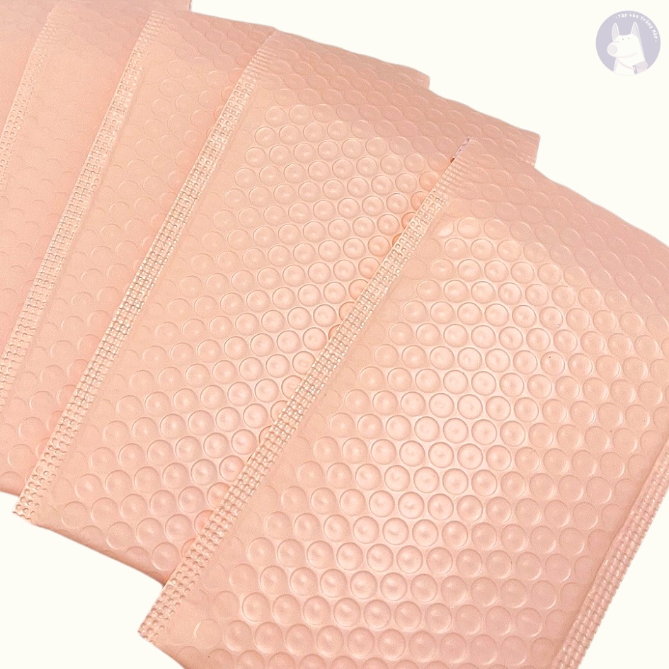 Túi chống sốc màu CAM SAN HÔ, túi bóng khí gói hàng size 13*19+4cm