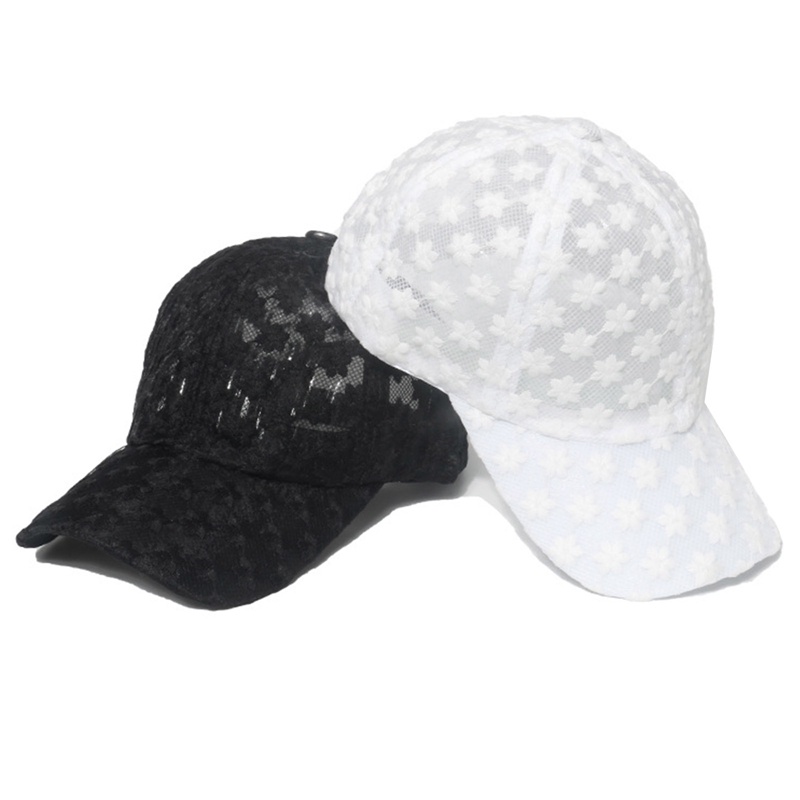 Fancy Mới Mũ Lưỡi Trai Phối Ren Mỏng Thoáng Khí Thời Trang Đi Biển Mùa Hè Dành Cho Nữ