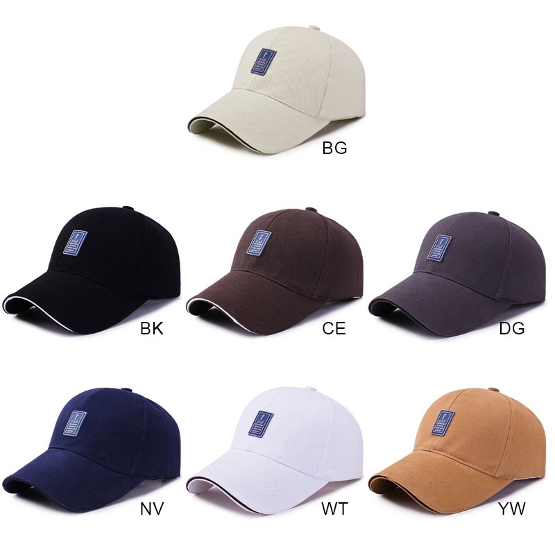 Mũ Lưỡi Trai Cotton Màu Trơn Đơn Giản Thời Trang Cho Nam