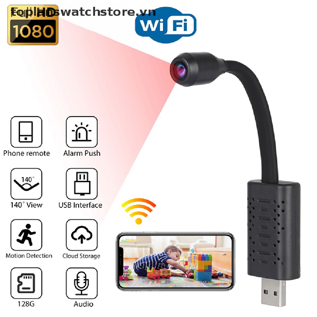 Camera Giám Sát Mini 4K Wifi P2P IP / AP USB Điều Khiển Từ Xa