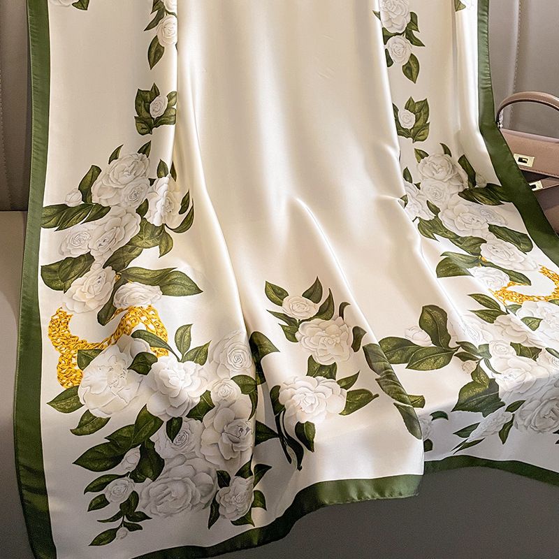 Khăn Choàng Lụa Satin Mỏng Nhẹ Sang Trọng Kích Thước 180x90CM