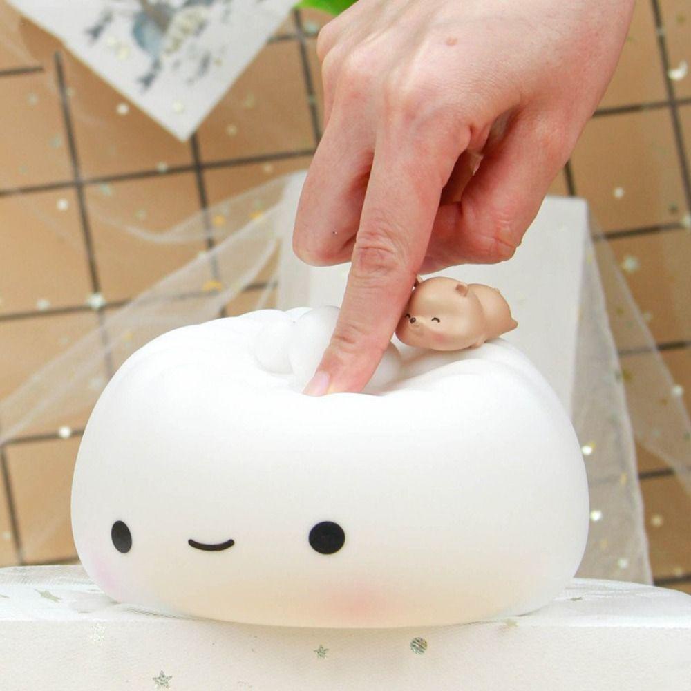 YVE Đèn Ngủ Hình Bánh Bao Hoạt Hình Đáng Yêu Cho Trẻ Em