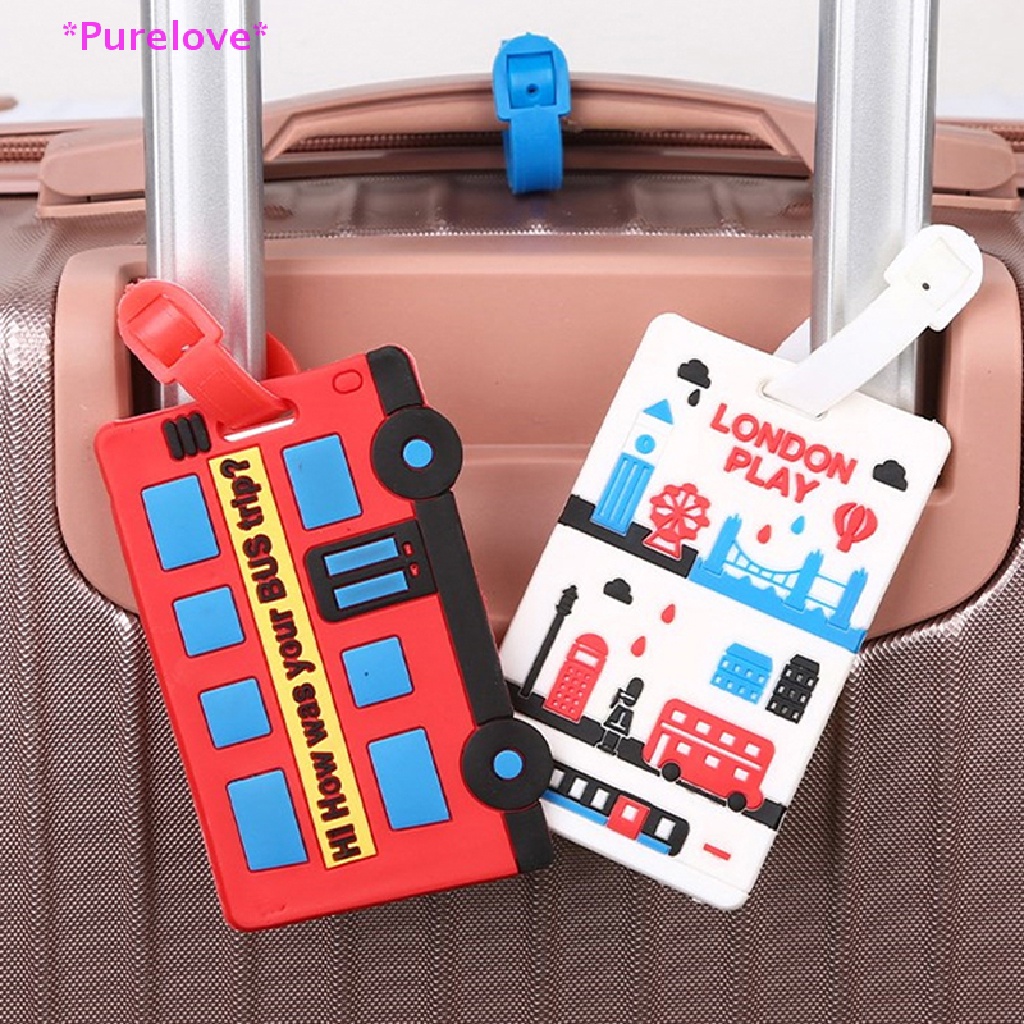 Thẻ Đánh Dấu Hành Lý Bằng Silicon Mềm Họa Tiết Hoạt Hình Sáng Tạo Mới