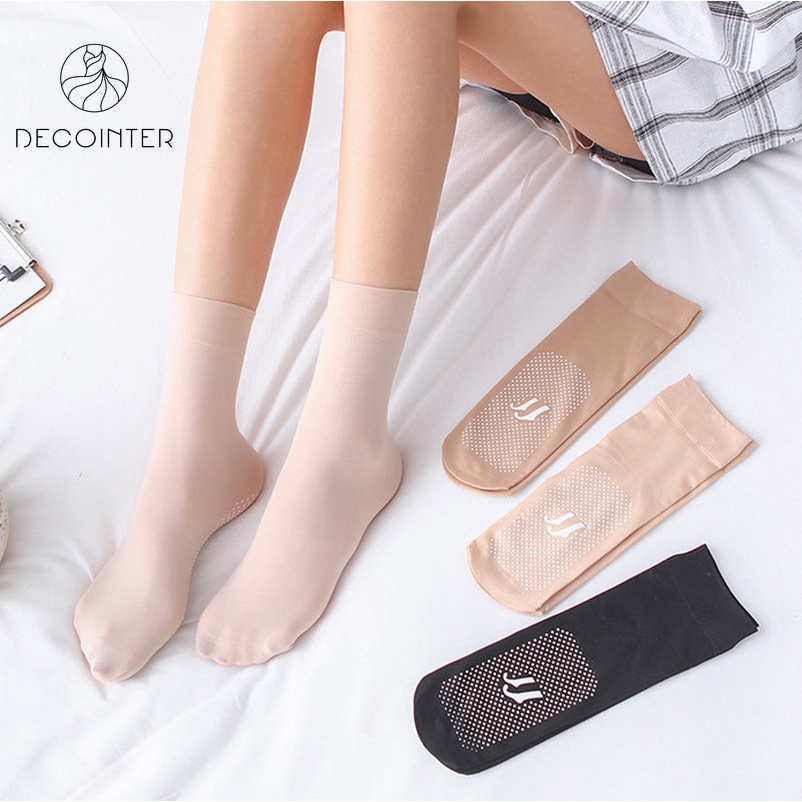 Vớ Lụa Pha Lê Trong Suốt / Vớ Siêu Mỏng Thoáng Khí Gợi Cảm / Vớ Mắt Cá Chân Ngắn / Đôi Giày Cao Gót Cho Mùa Hè