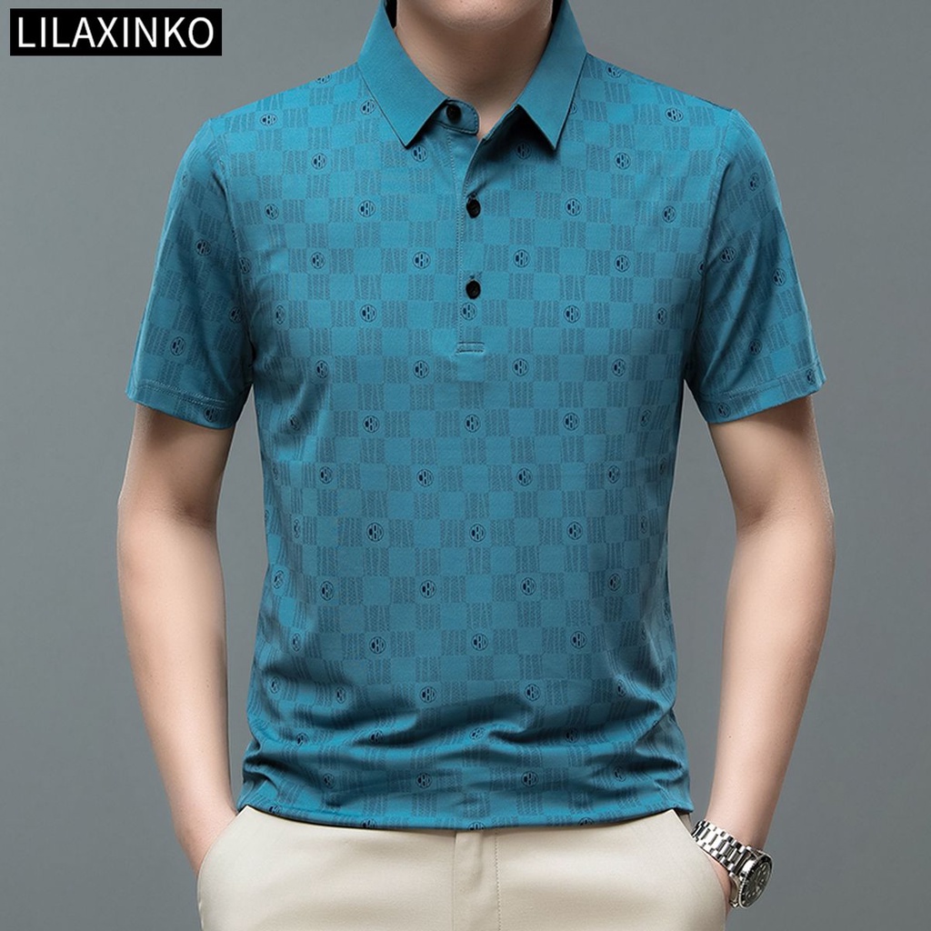 Áo Thun Polo Tay Ngắn Họa Tiết Kẻ Sọc 5 Màu Thời Trang Cổ Điển Cho Nam