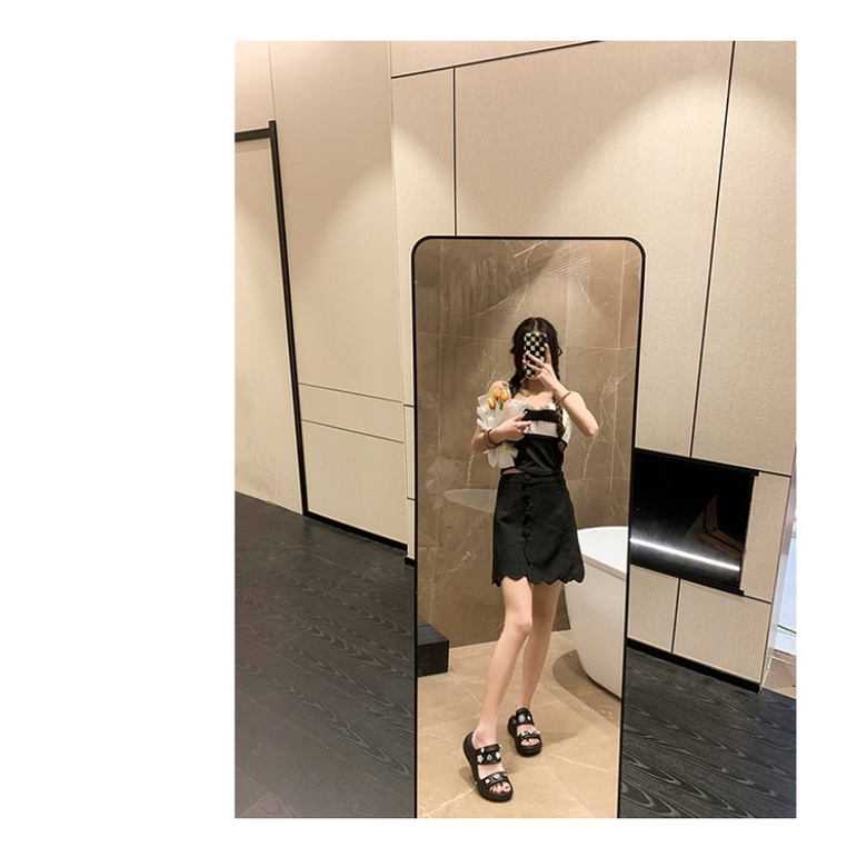 Dép Sandal Đế Dày Quai Xích Kim Loại Đính Đá Thời Trang Cho Nữ-AA1175