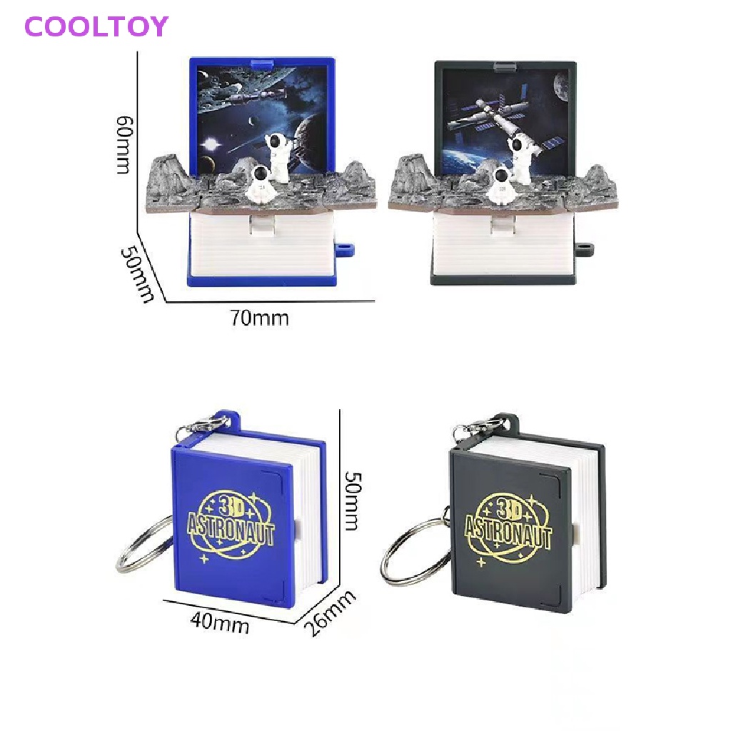 Móc Khóa Hình Quyển Sách 3D Có Thể Gập Lại