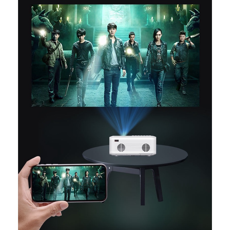 (Tóc Thẳng) Máy Chiếu Gia Đình Siêu Trong Suốt Full HD 1080 WiFi Thông Minh