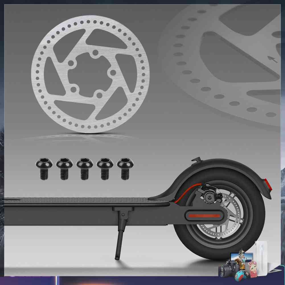 Đĩa Phanh 120mm M365 PRO Bằng Thép Bạc Kèm 5 Ốc Vít Cho Xe Điện