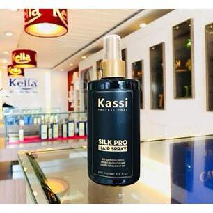 Xịt dưỡng tóc Kassi Silk Pro Hair Spray 250ml -  dưỡng tóc khô xơ, hư tổn
