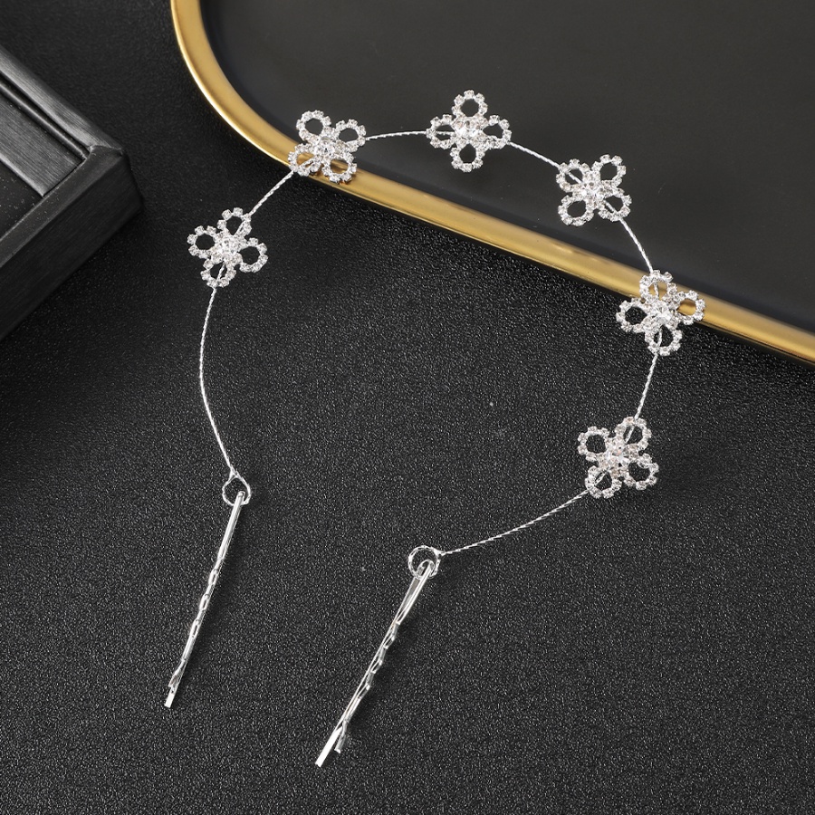 Băng Đô Cài Tóc Hình Hoa Đính Kim Cương Giả Kiểu Hàn Quốc Cho Nữ
