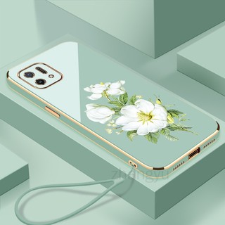 Ốp lưng oppo a16k oppo a16e Ốp Điện Thoại silicone Mềm Siêu Mỏng Mạ Điện Họa Tiết Hoa Cho oppo a16k oppo a16e
