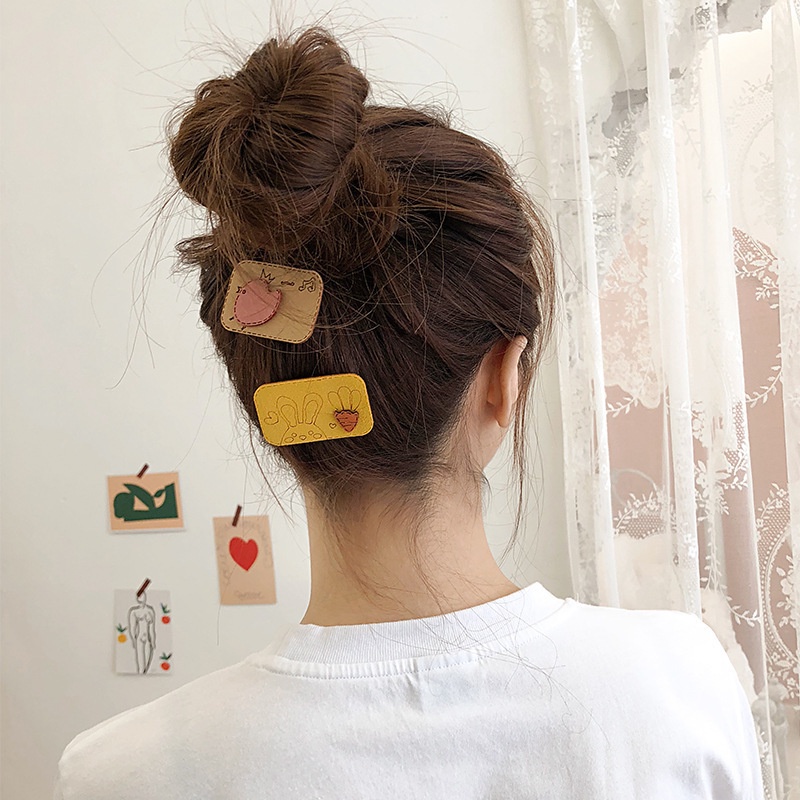 Miếng Dán Tóc Mái Ngang Họa Tiết Hoạt Hình Động Vật Siêu Dễ Thương Cho Bé Gái